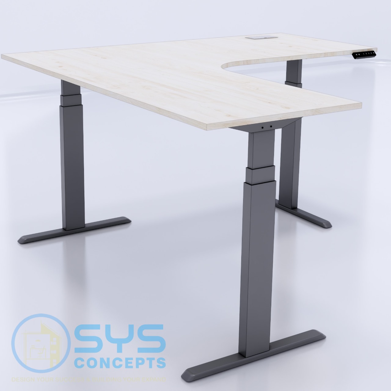 Height Adjustable L-Shape Table A